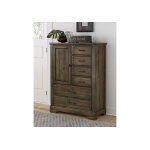 Cool Rustic Standing Chest - 6 Drawers with 1 Door - Image 3