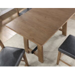 Aubrey 59.5″ Counter Table, Drifwood With Black Stretchers - Image 11