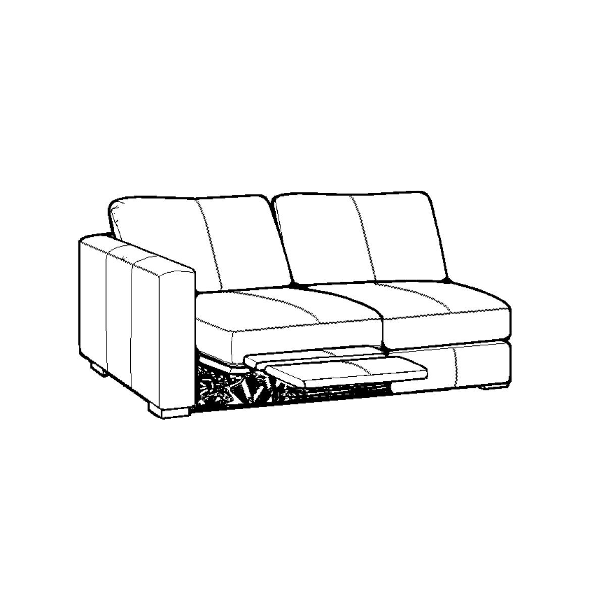 fc3cd2f6d65ce24c59a610fb7fd11c15 M3900P-53 LHF Power Loveseat-no drawer - Image 1