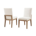 Dovetail Dining UPHOLSTERED SIDE CHAIR WHITE FABRIC
