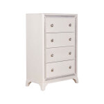 Cassie Illuminating 5-drawer Chest, Shimmering Pearl Finish - Image 4