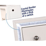 Cassie Illuminating Glam 58″ Dresser, Shimmering Pearl Finish - Image 10