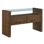 Garland, Sofa Table, Glass Top, Toffee Finish - Image 4