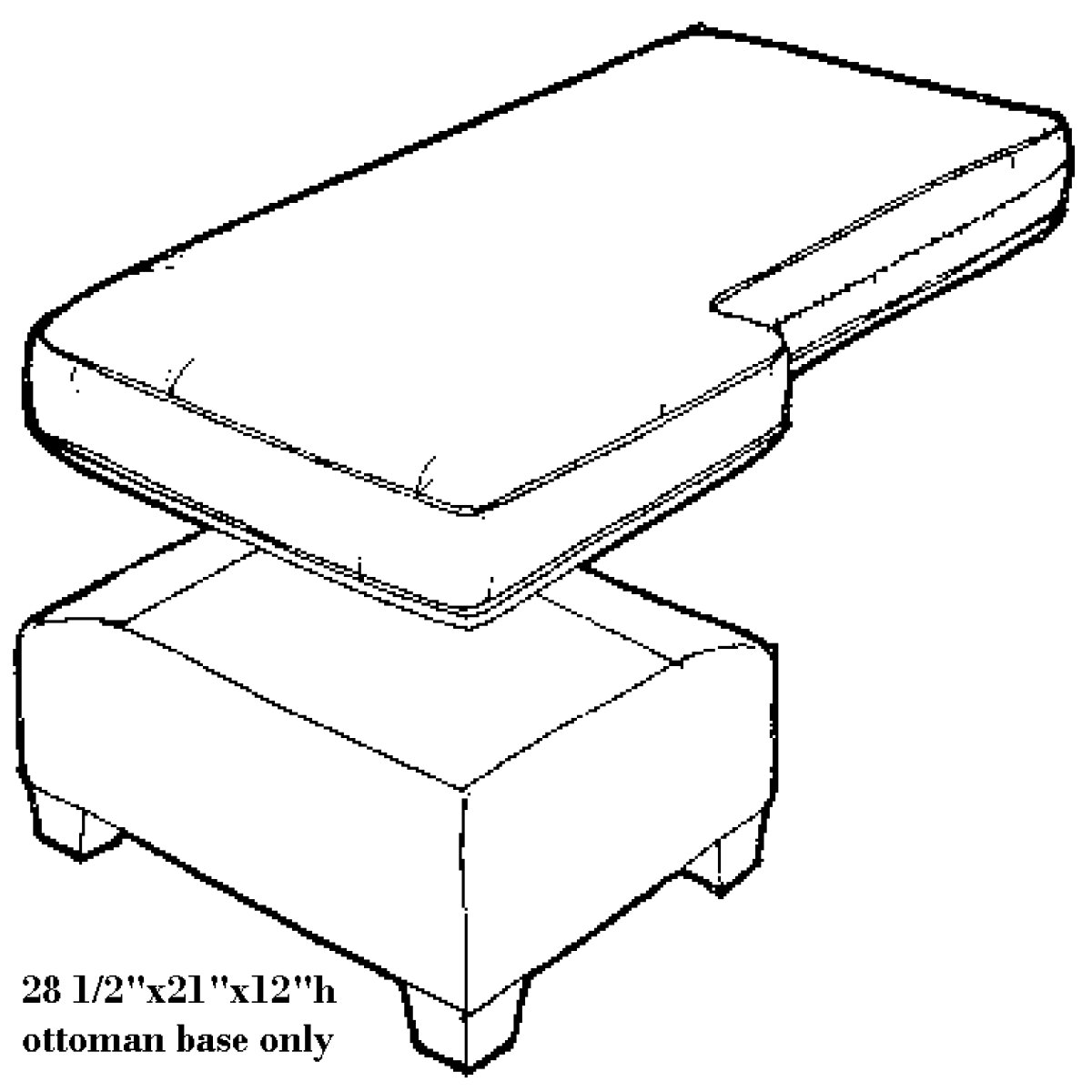 fd0dbfb6721d7b00bebf38f90f13f7b2 2581 Ottoman w/chaise cushion - Image 1