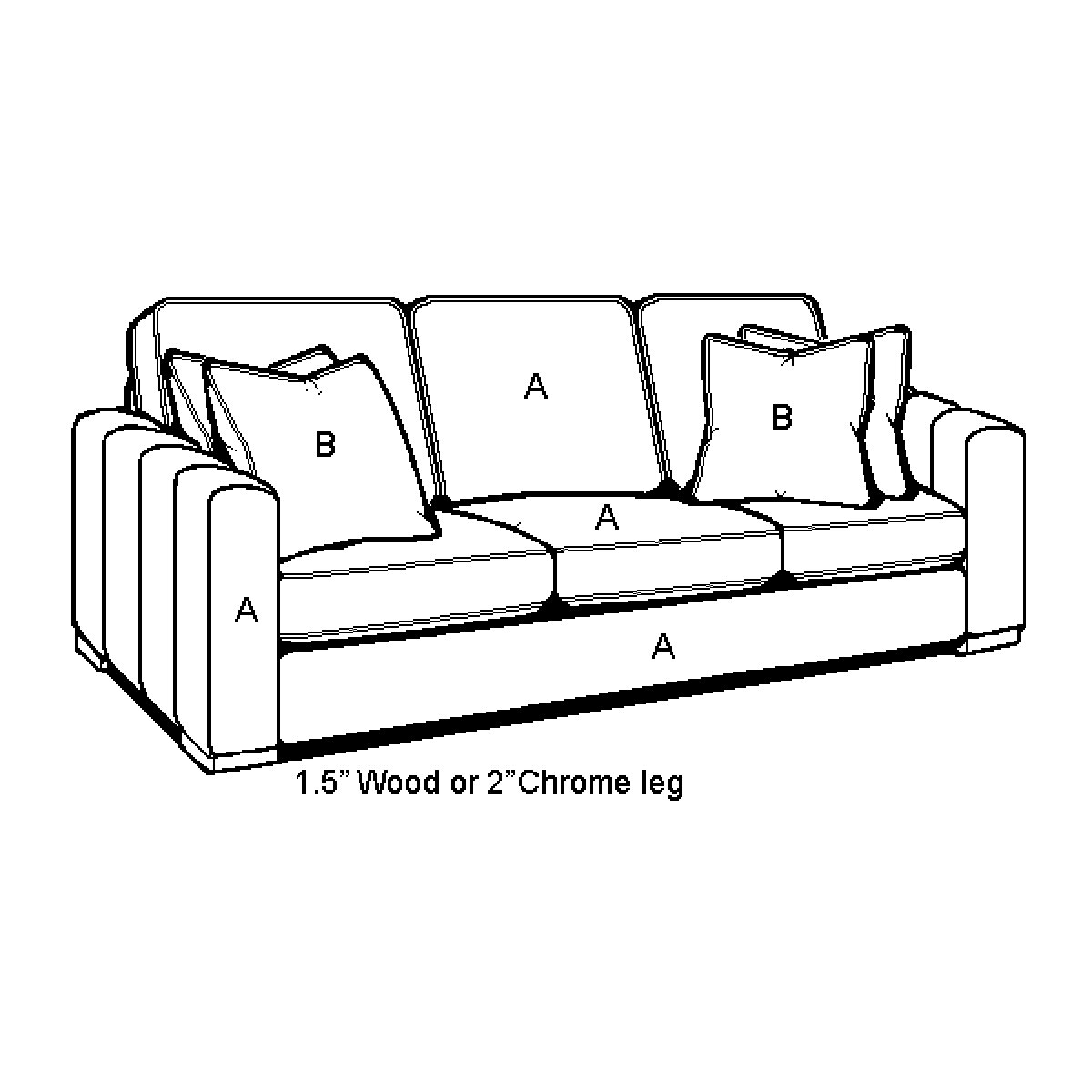 fd208a6fc87e848a9f52759269844a51 R018 Sofa 103in - Image 1