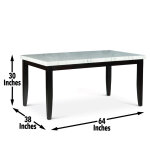 Westby White Marble Top Dining Table - Image 5