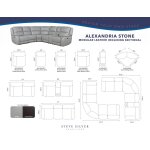 Alexandria Leather 6-piece Power Reclining Set, Stone - Image 13