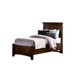 Bonanza Twin Mansion Storage Bed - Merlot Finish