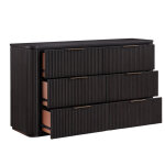 Henry 65″ 6-drawer Reeded Dresser, Espresso Finish - Image 5