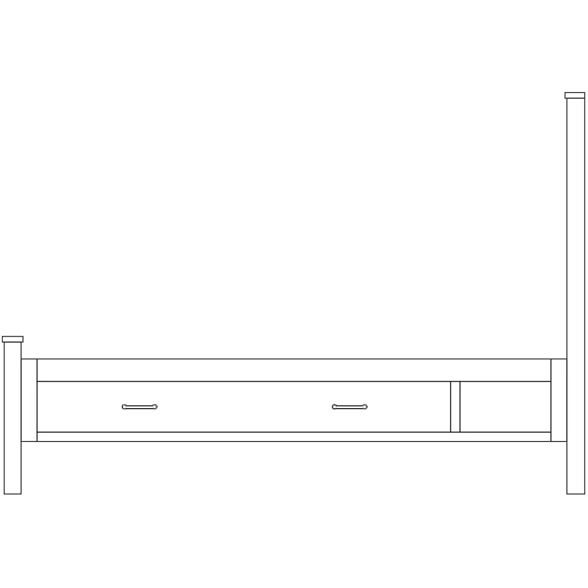 1c687caa0b13a0240ec9fae5c962b2b7 Arbor Supreme Pedestal Queen Pedestal Footboard 34-1623 - Image 1