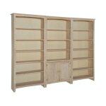 72 Inch High Bookshelfs (x3 bookshelf units) w/pair of bookcase doors - SH-322D