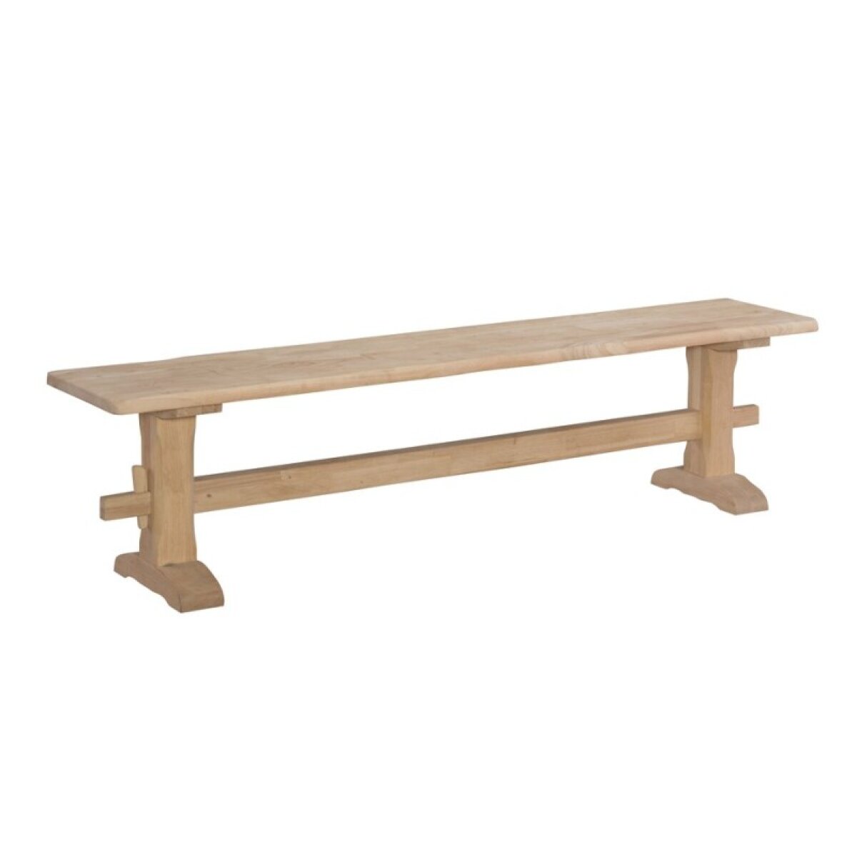 26c16ee4ce6dd40e58e5da746d489352 Live Edge Trestle Bench Top & Base - Image 1