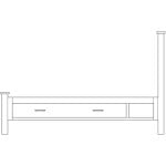 Bryson Supreme Pedestal Queen 1 60" Drawer On Each Side 34-5243