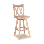 30'' Double XX Back Swivel Bar Stool