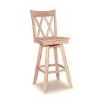 30'' Double XX Back Swivel Bar Stool