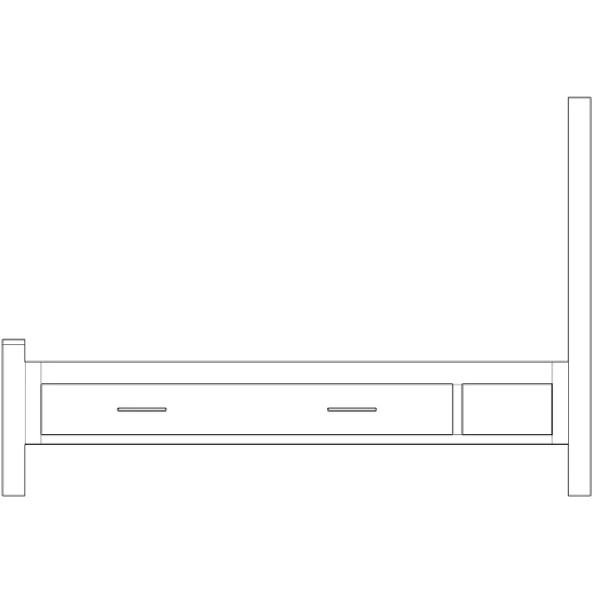51d83500a867785b9e3484c072656fb1 Brighton Supreme Pedestal King Standard (supreme) Footboard 34-1824 - Image 1