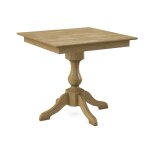 Build Your Own Pedestal Table w/ 36" Square Tabletop w/ Reverse Bevel Edge