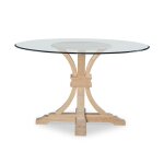 30" Flair Pedestal Base with 48" Glass Top - T-12B-30-GLASS