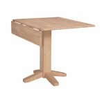 Square Drop Leaf Pedestal Table