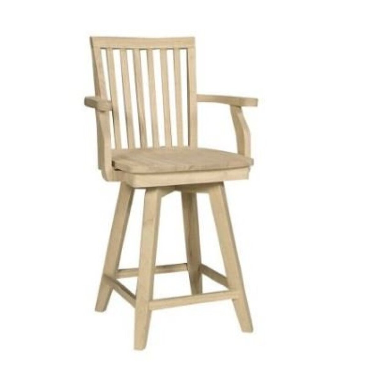 7bf5e037e9afe94ed6458d9d49c1d496 30" Mission Bar Stool w/Arms - Image 1