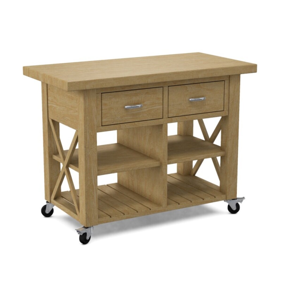 91fe60c0badc594dd3a1a65f98b18f65 X-Side Kitchen Island - Image 1