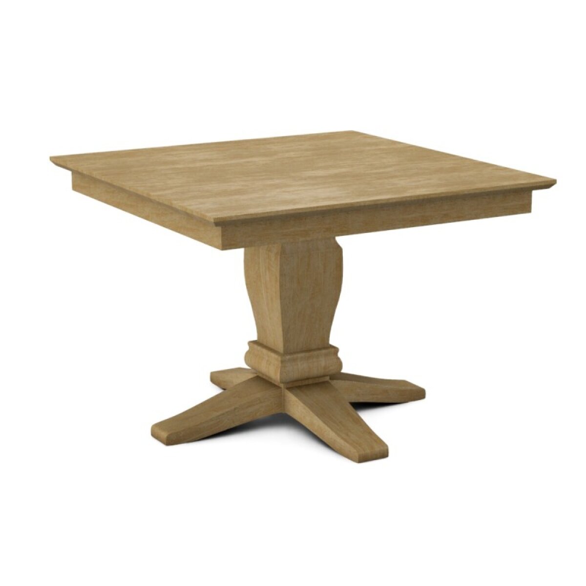 a6ec2d0f980eb80be8d48eb7be005c76 Build Your Own Pedestal Table w/42" Square Top w. Reverse Bevel Edge - Image 1