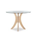 30" Sienna Pedestal Base with 48" Glass Top - T-148B-30-GLASS