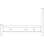 Bryson Supreme Pedestal California King Standard (supreme) Footboard 34-5225