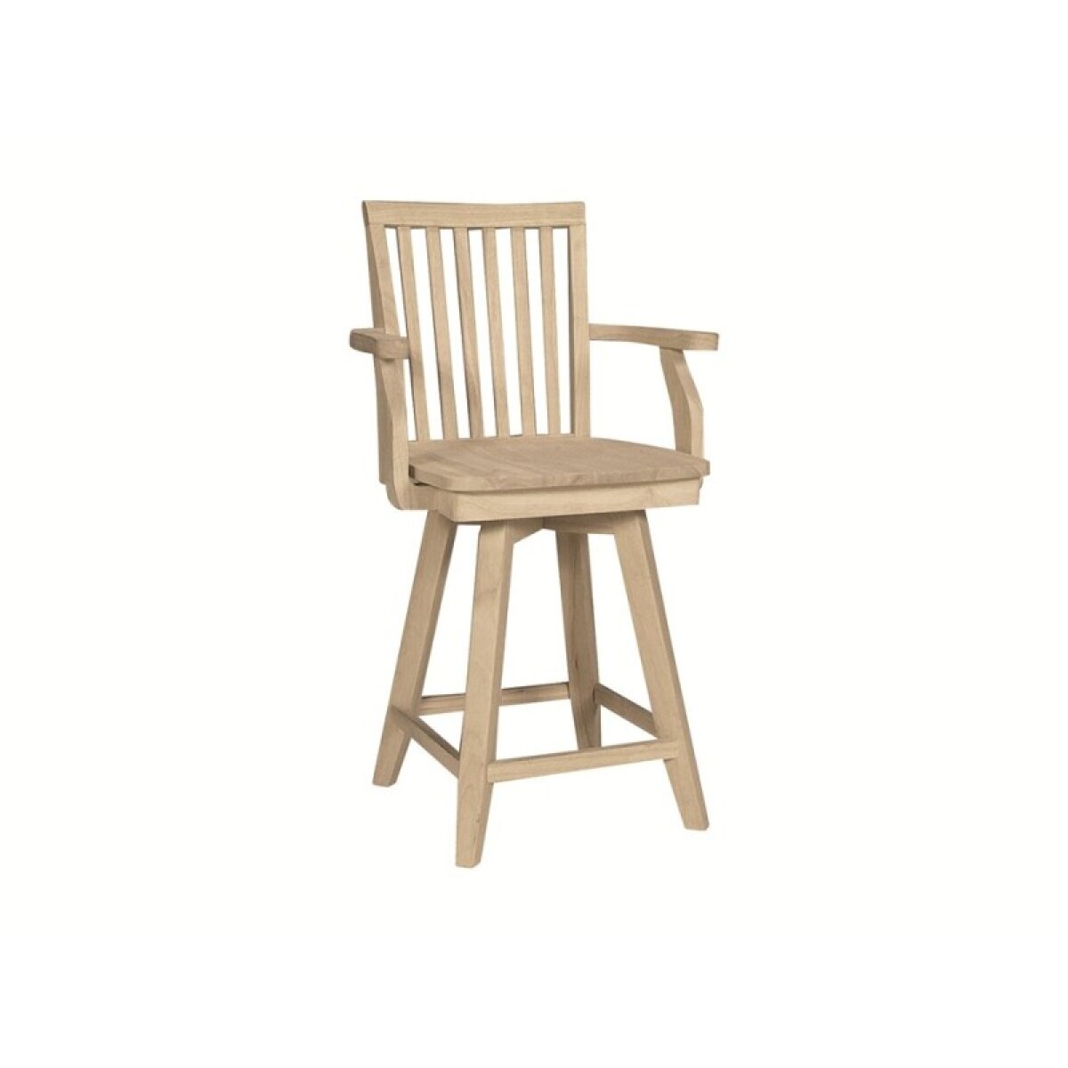 b66776ec665fb3e51a100b7022d63eea 24'' Mission Swivel Counter Stool w/Arms - Image 1