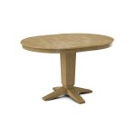 Build Your Own Pedestal Table w/ 42" x 54" Round Extension Tabletop