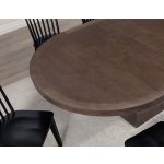 Vaughn 5-piece 60-96″ W/2-18 Leaves Dining Set, Coffee & Black Finish - Image 34