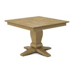 Build Your Own Pedestal Table w/42" Square Top w. Reverse Bevel Edge - Image 10