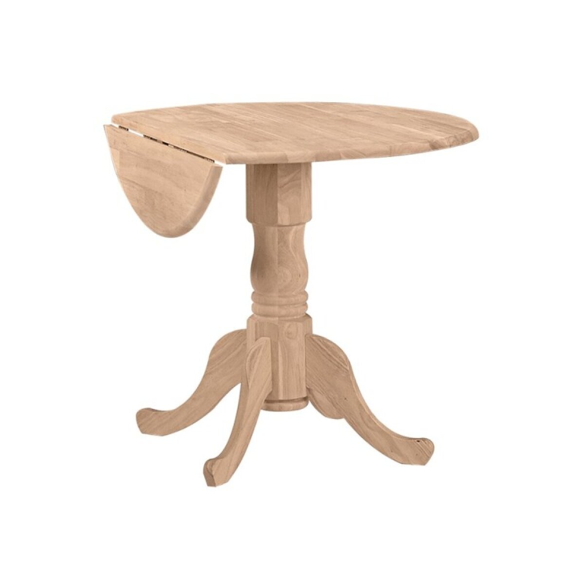 ca9587c71b2d869bf39e85b86edaa6d1 Round Drop Leaf Pedestal Table - Image 1