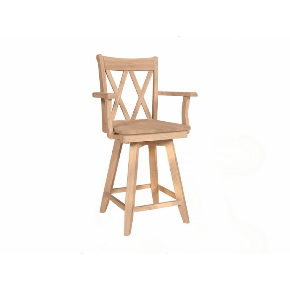 ea344ecd44e10d8052ee5cbe1d55230a 24'' XX Back Counter Swivel Stool w/ Arms - Image 1