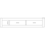 Cabin Drawer Pedestal Full 1 60" Drawer On Each Side 32-2282