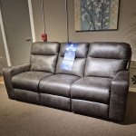 Triple Power Leather Match Reclining Sofa