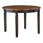 Vista Collection Solid Round Top Table in Hickory & Coal