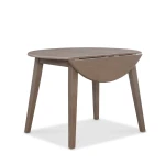 Dining Essentials - 42" Round Drop Leaf Table in Taupe Gray