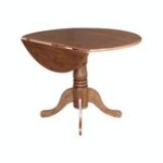 Dining Essentials - Round Drop Leaf Pedestal Table in Bourbon Oak - Image 6
