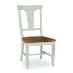 Vista Collection Panel Back Chair in Hickory & Shell