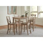 Dining Essentials - X-Back Stool in Taupe Gray - Image 3