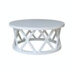 Home Accents - Ceylon Round Coffee Table in White - Image 4