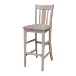 36" H San Remo Stool in Taupe Gray