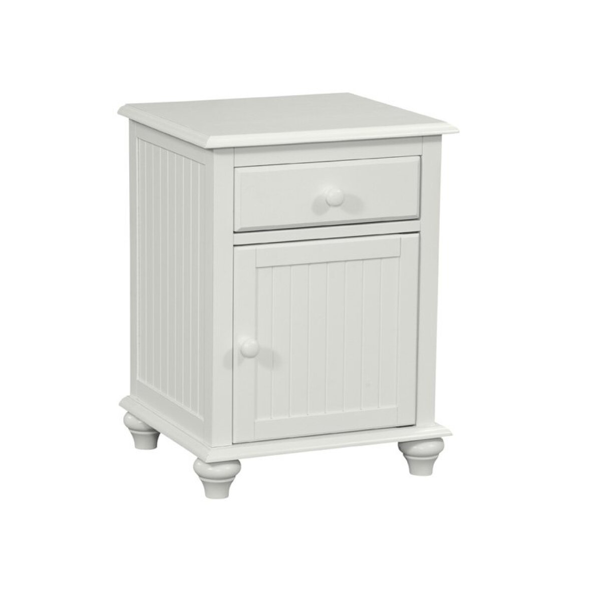 0b2d154ca54a3b9abfdc26da242236ab Cottage One Drawer/One Door Nightstand in White - Image 1