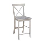 Dining Essentials - X-Back Stool in Taupe Gray