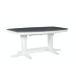 Milano Double Pedestal Extension Table in Heather Gray & White - T08-4096XXB - Image 5