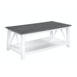 Home Accents - Surrey Coffee Table in Heather Gray and White