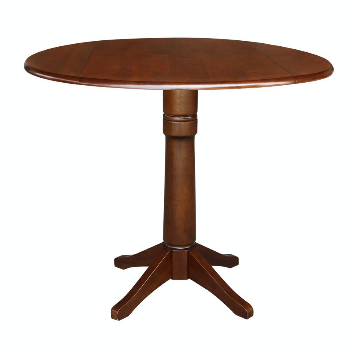 0cf28bacaa98421132ae89a5365db480 Dining Essentials - 42" Drop Leaf Table Top w/36" Transitional Pedestal w/Extension in Espresso - Image 1