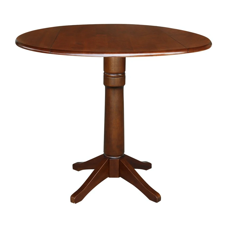0cf28bacaa98421132ae89a5365db480 Dining Essentials - 42" Drop Leaf Table Top w/36" Transitional Pedestal w/Extension in Espresso - Image 1