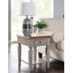 Home Accents - Vista End Table in Hickory & Stone - Image 7